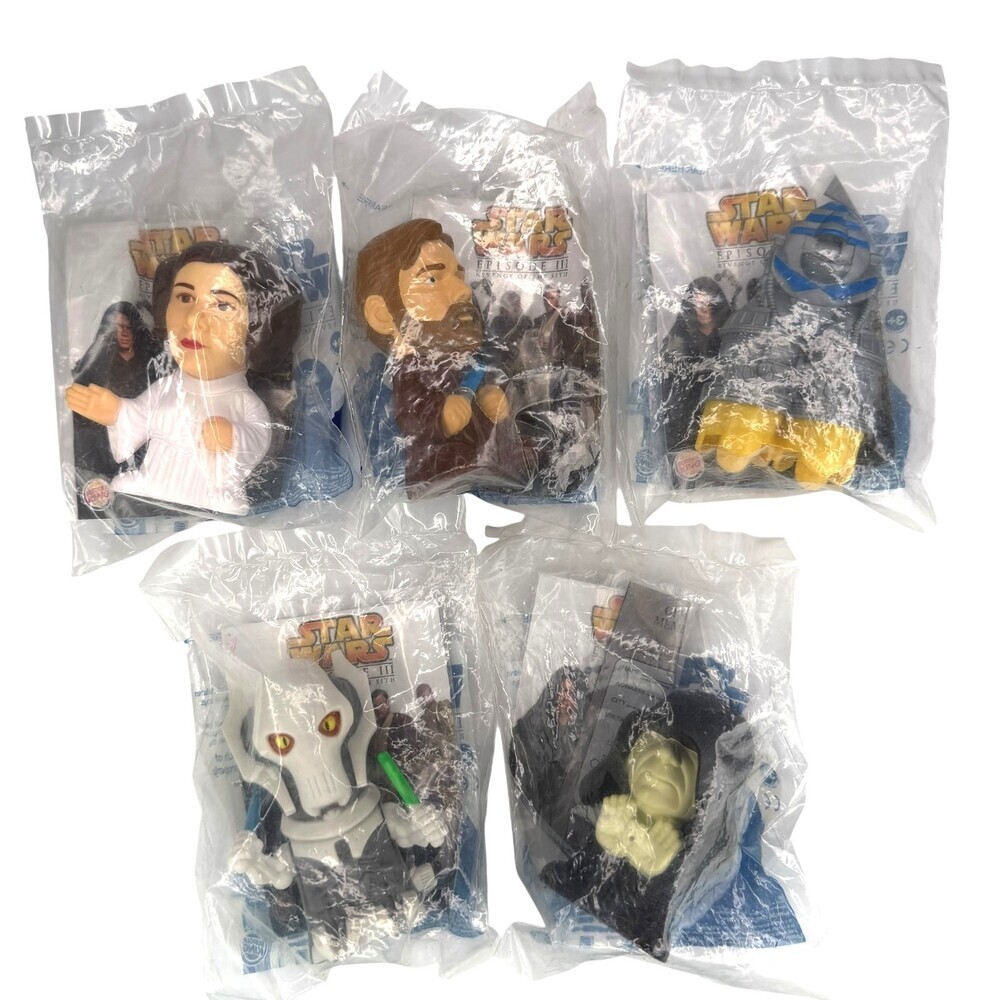 Star Wars BK Kids Meal Toy Lot Leia Obi Wan Grievous Sidious ARC170 Figure NEW